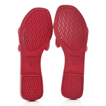 Hermes Rubber Aloha Sandals 38 Rose Baie 5 of 9
