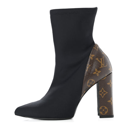 Louis Vuitton Monogram Neoprene Matchmake Ankle Boots 39 Black 1 of 8