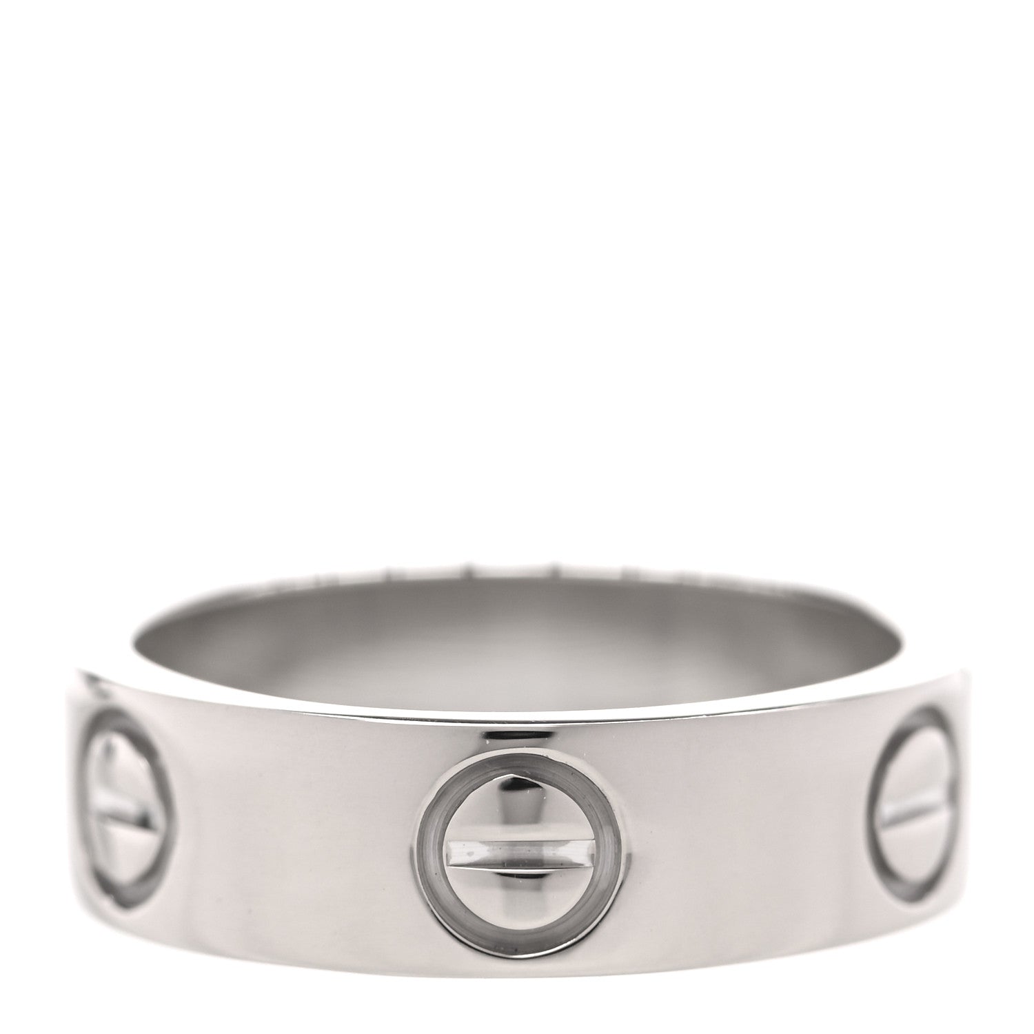 Cartier 18K White Gold 5.5mm LOVE Ring 49 4.75 3 of 6