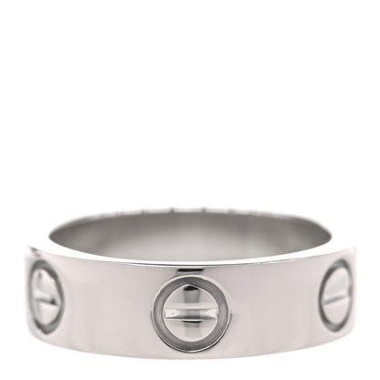 Cartier 18K White Gold 5.5mm LOVE Ring 49 4.75 3 of 6