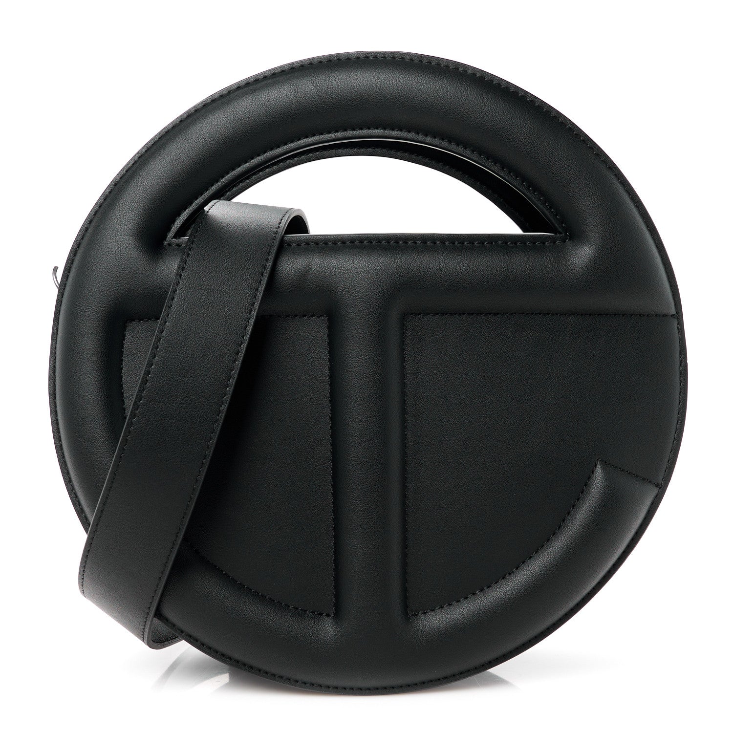 Telfar Vegan Leather Round Circle Bag Black 1 of 10