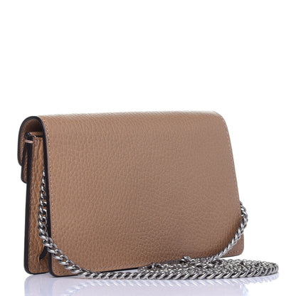 Gucci Dollar Calfskin Crystal Super Mini Dionysus Shoulder Bag Natural Tan Black Diamond 3 of 11