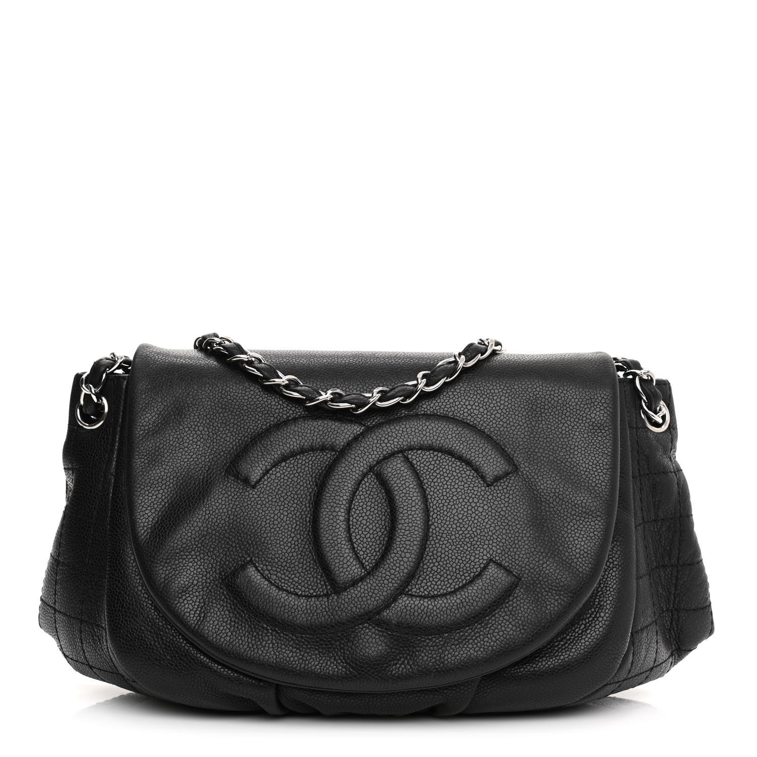Chanel Caviar Half Moon Large Flap Black 1 of 10