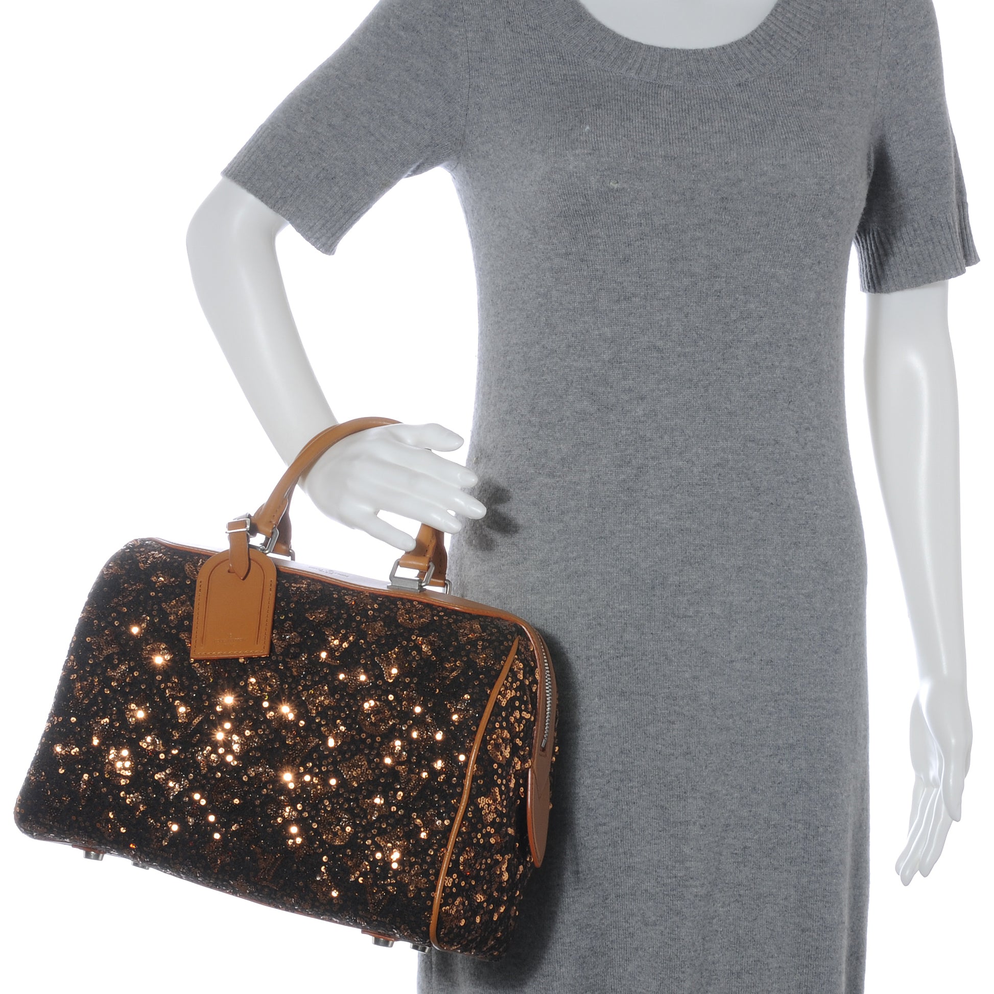 Louis Vuitton Sequin Monogram Sunshine Express Speedy Gold 2 of 8