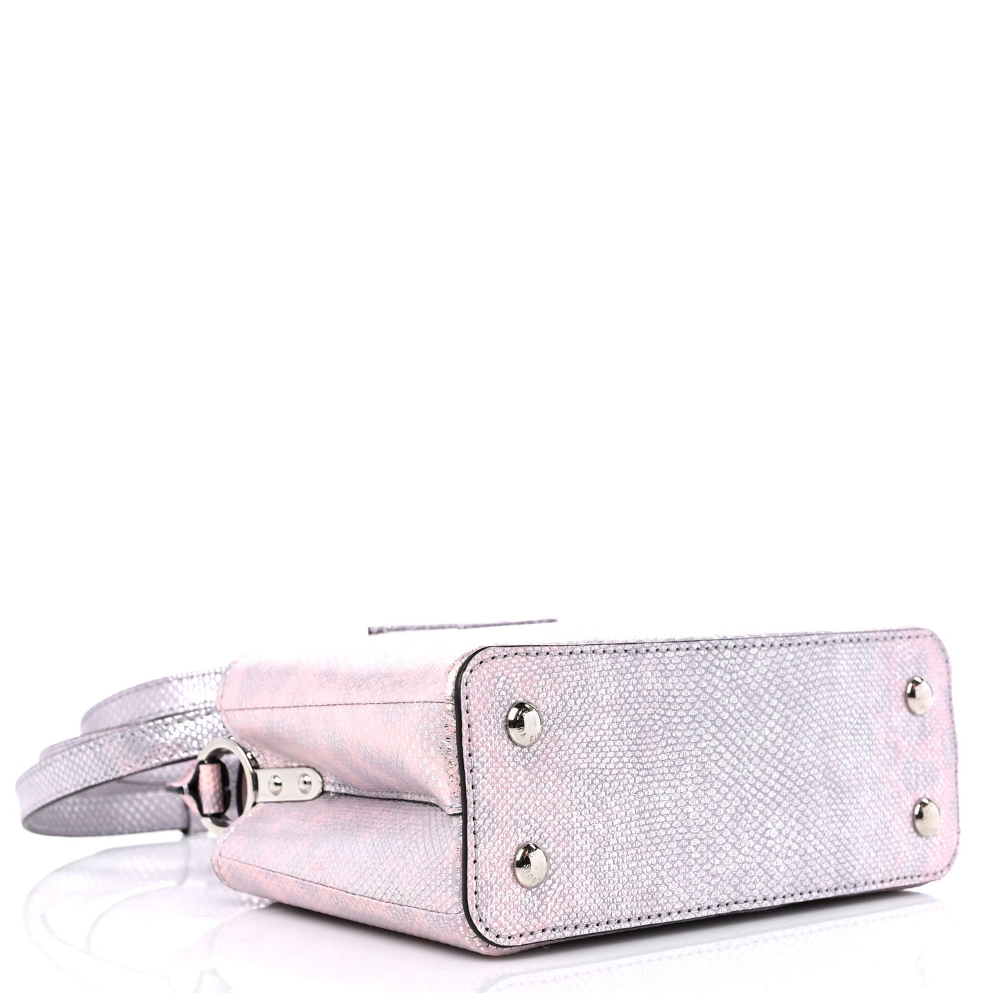Metallic Lizard Mini Capucines Pink Purple