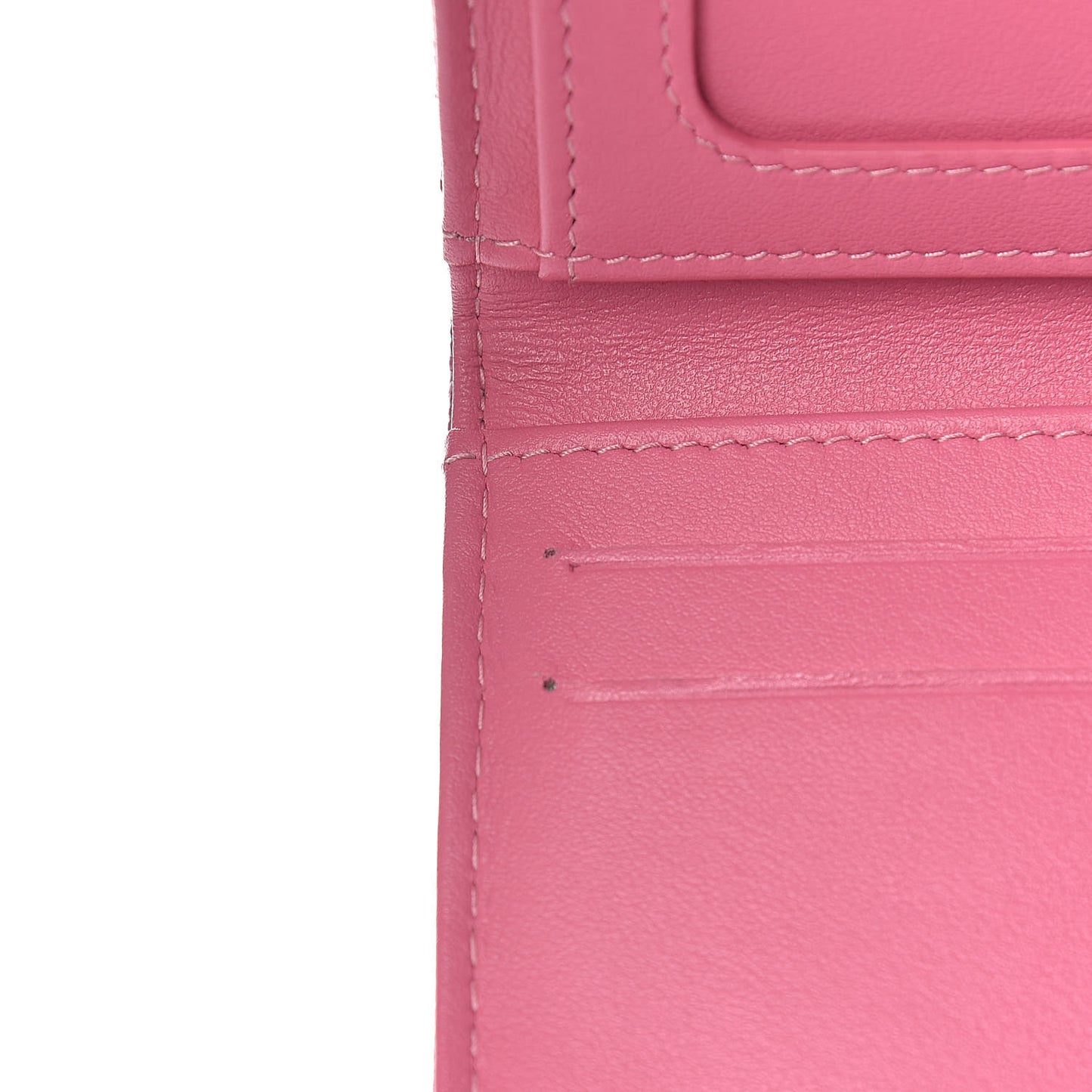 Caviar Quilted Card Holder Wallet Pink