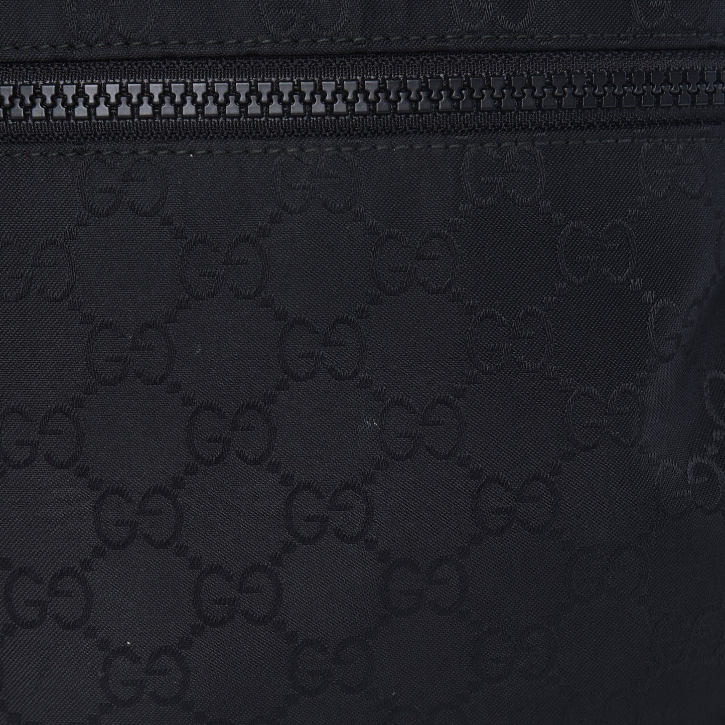 Nylon Monogram Mini Flat Messenger Bag Black