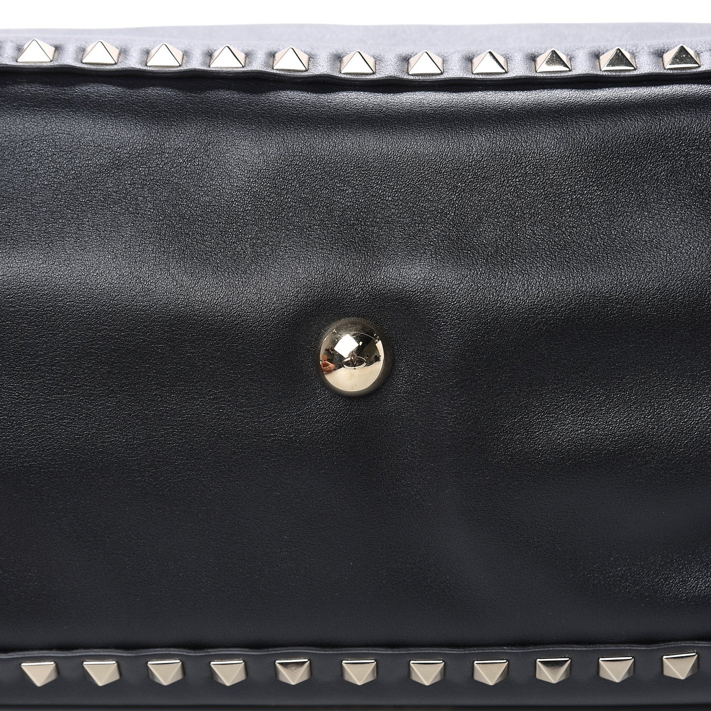 Vitello Medium Rockstud Tote Black