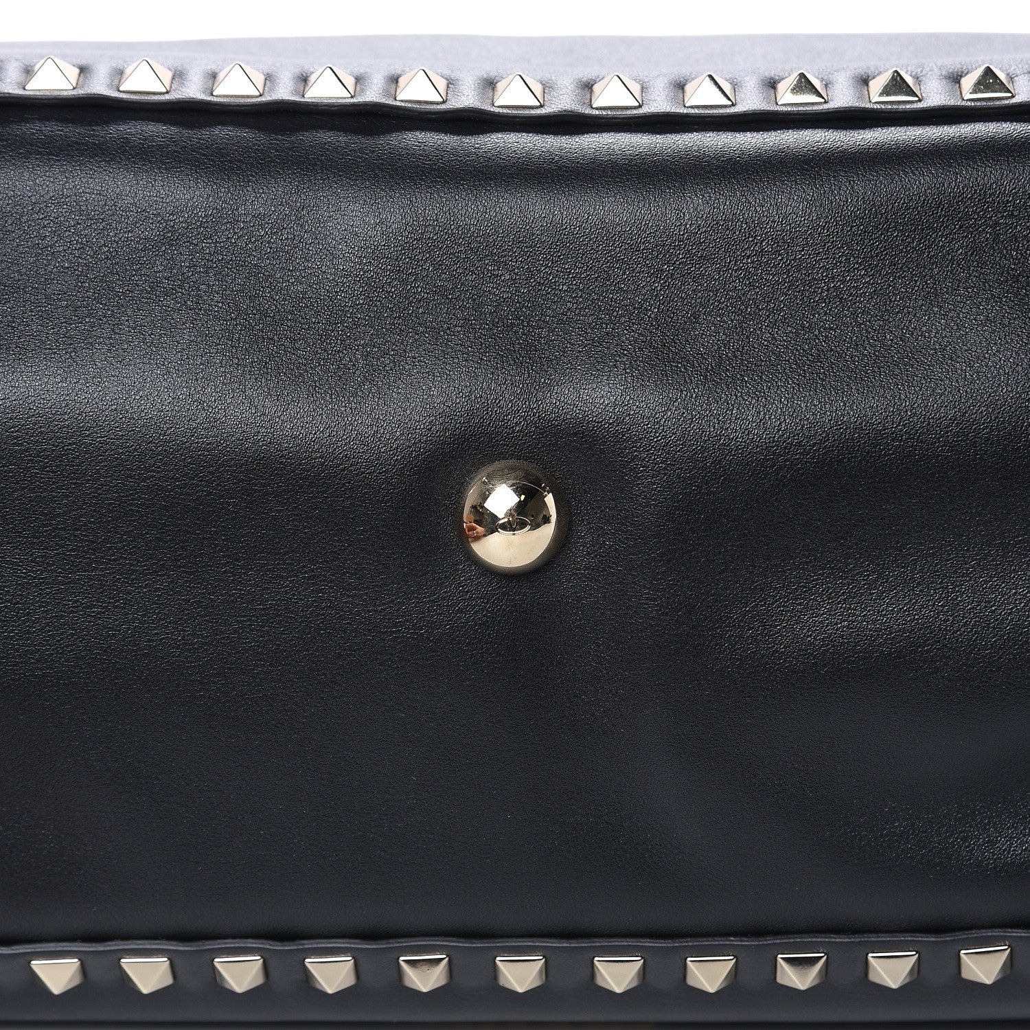 Valentino Garavani Vitello Medium Rockstud Tote Black 8 of 10