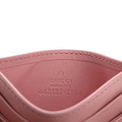 Gucci Calfskin Matelasse GG Marmont Card Holder Wild Rose 6 of 7