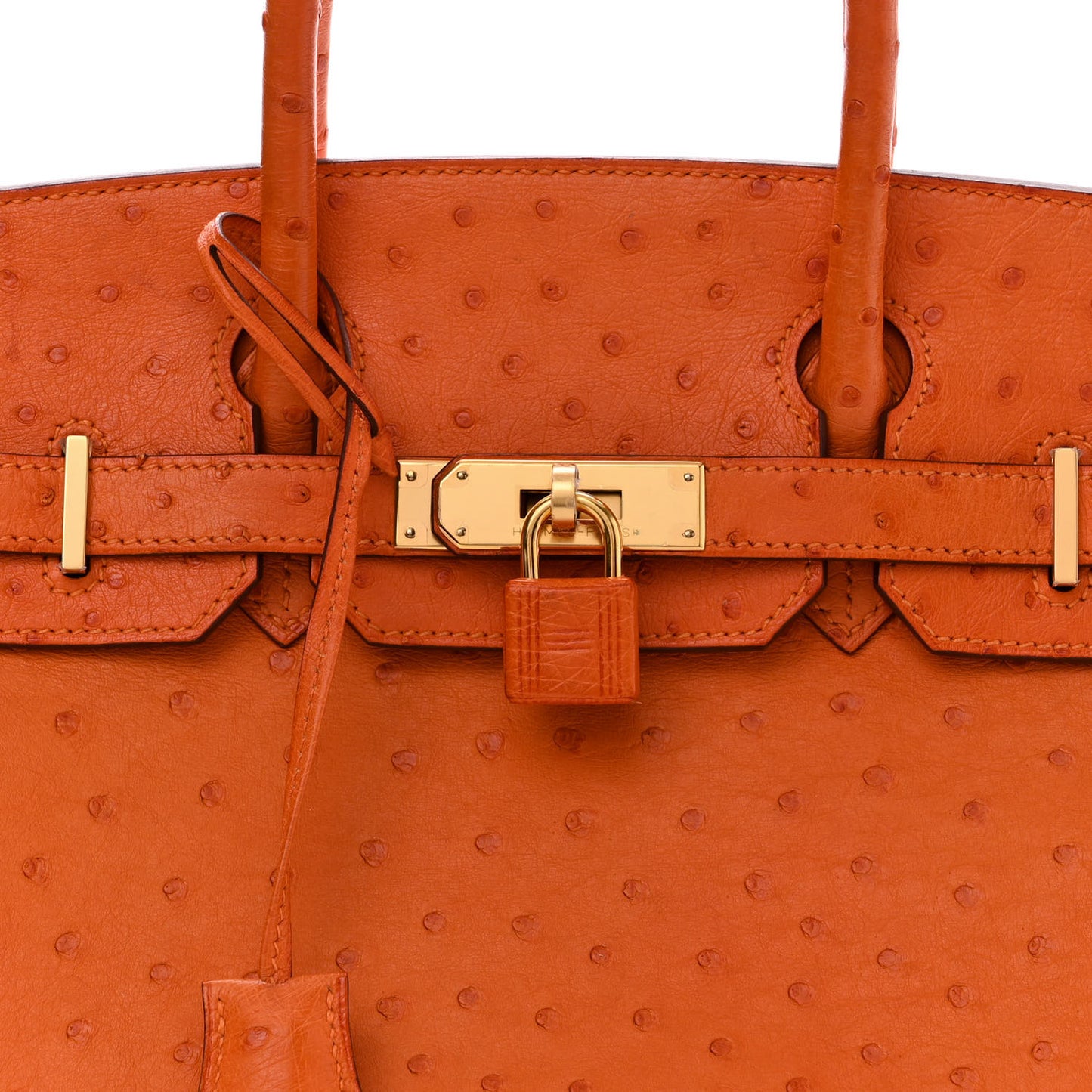 Ostrich Birkin 30 Orange