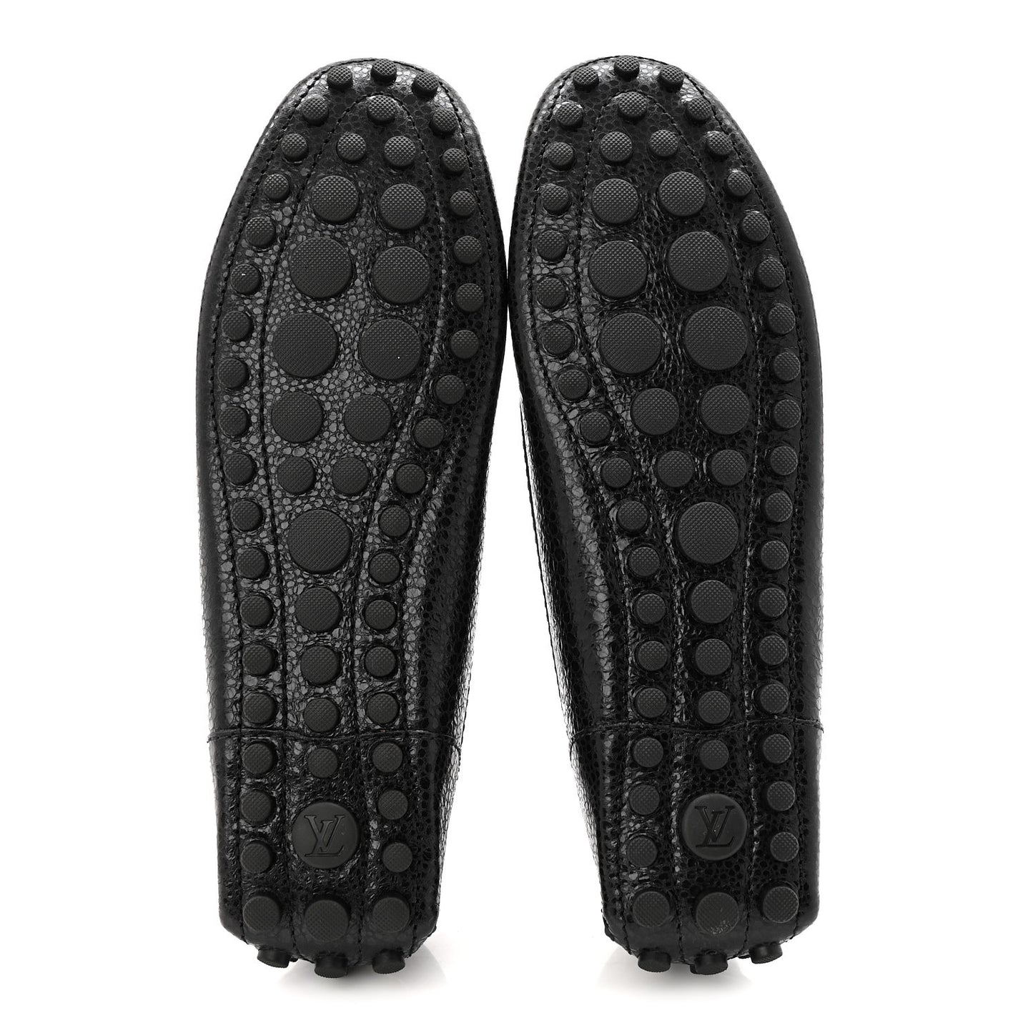 Grained Calfskin Close Up Flat Loafer 37 Black