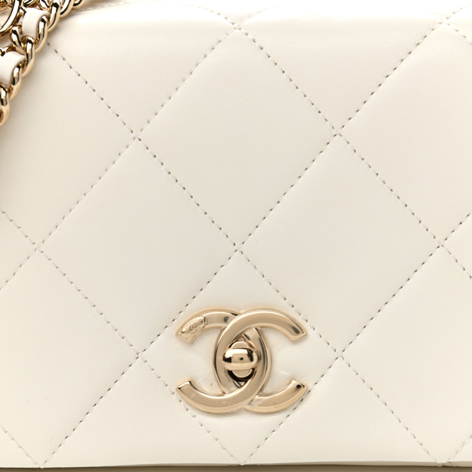 Chanel Lambskin Quilted Mini Flap Bag White 7 of 10