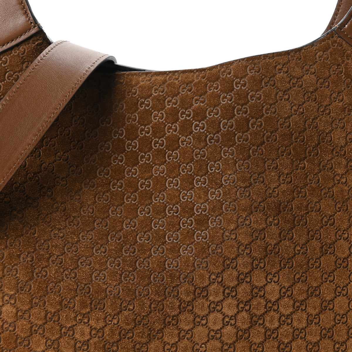 Gucci Suede Micro GG Medium B Shoulder Bag Pepper Brown 7 of 9