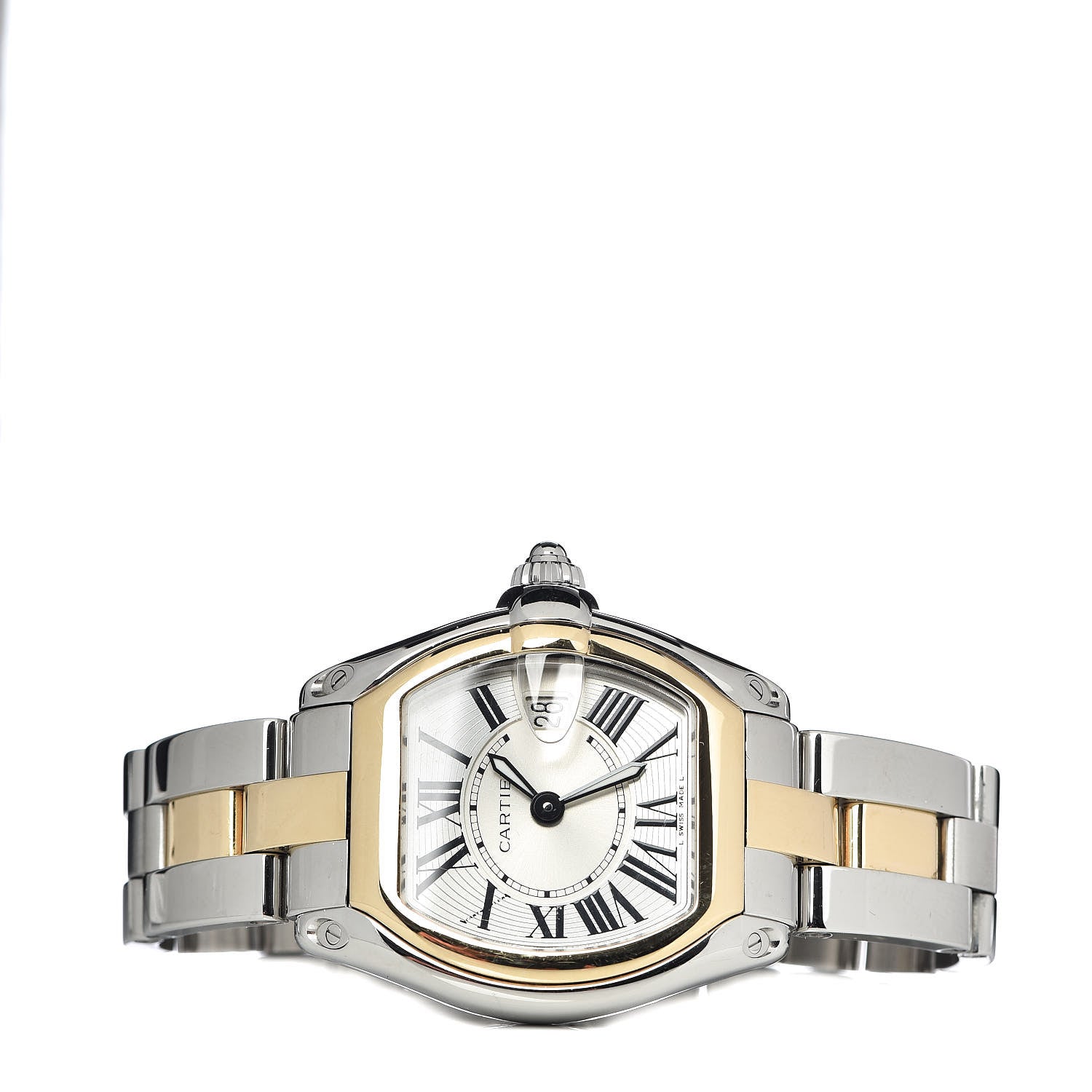 Cartier Stainless Steel 18K Yellow Gold 31mm Roadster Quartz Watch 3 of 9
