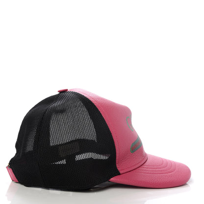 Gucci Cripto Calfskin Logo Baseball Hat L Fuxia Black 6 of 8