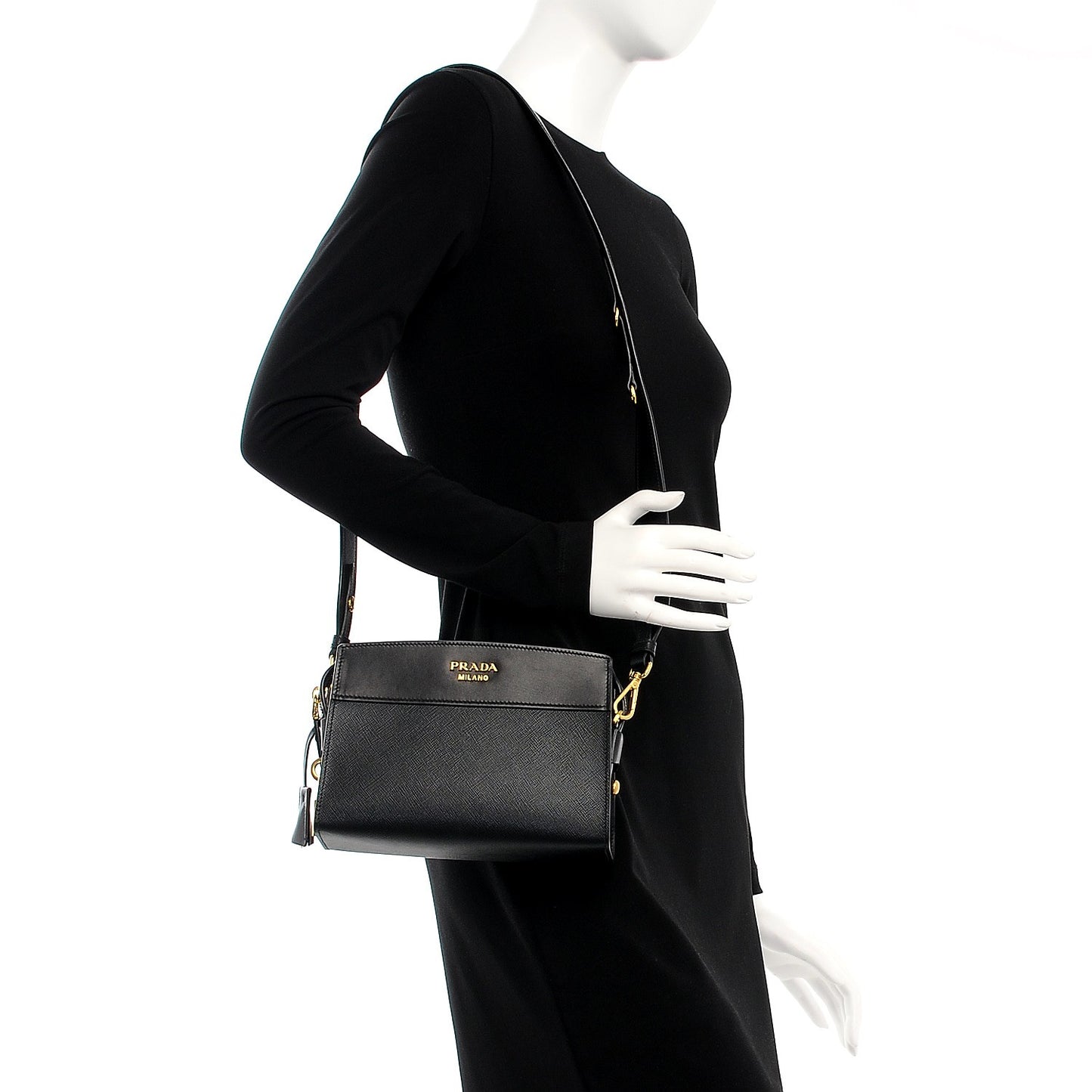 Saffiano Esplanade Crossbody Bag Nero Black