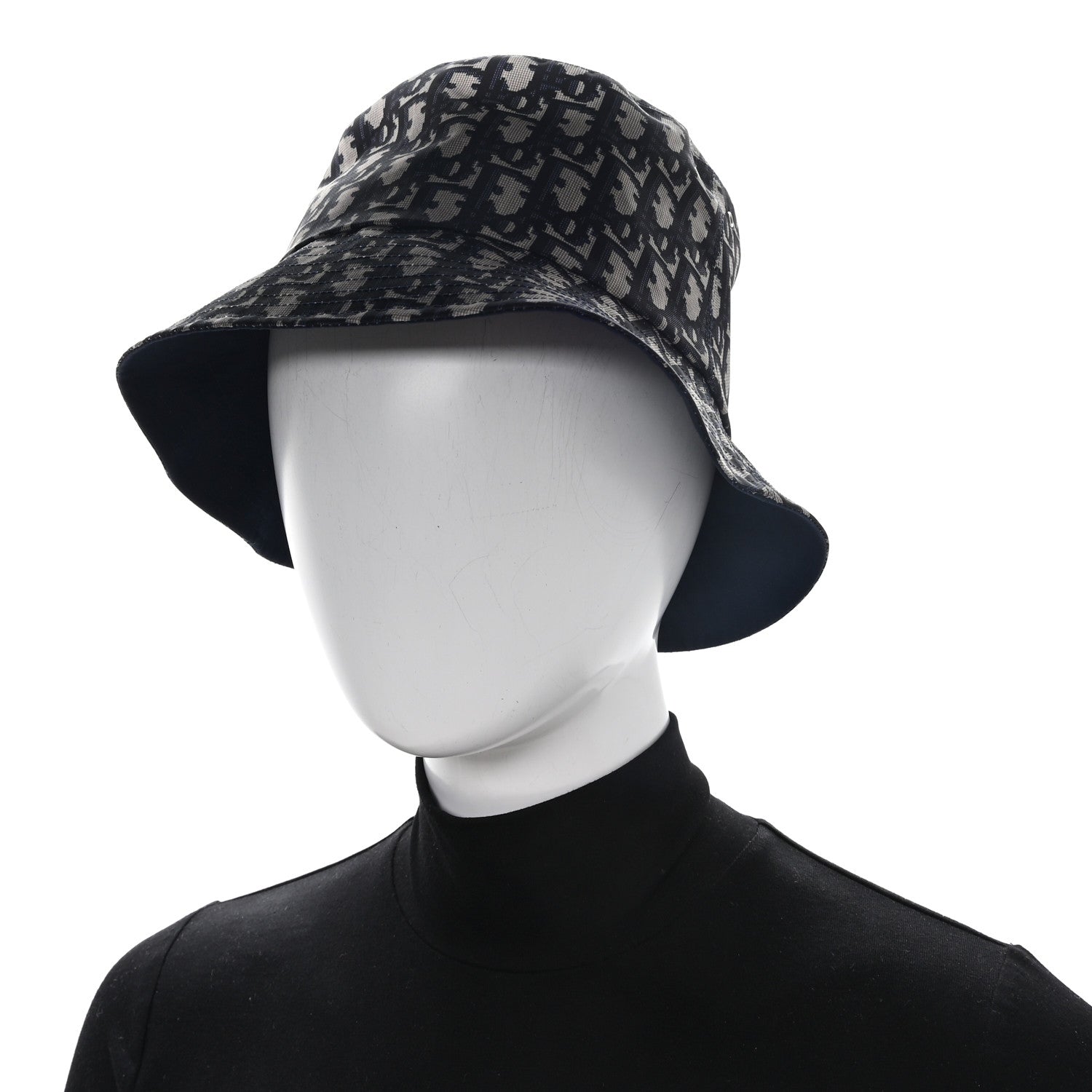 Christian Dior Oblique Reversible Teddy-D Brim Bucket Hat Blue 2 of 12