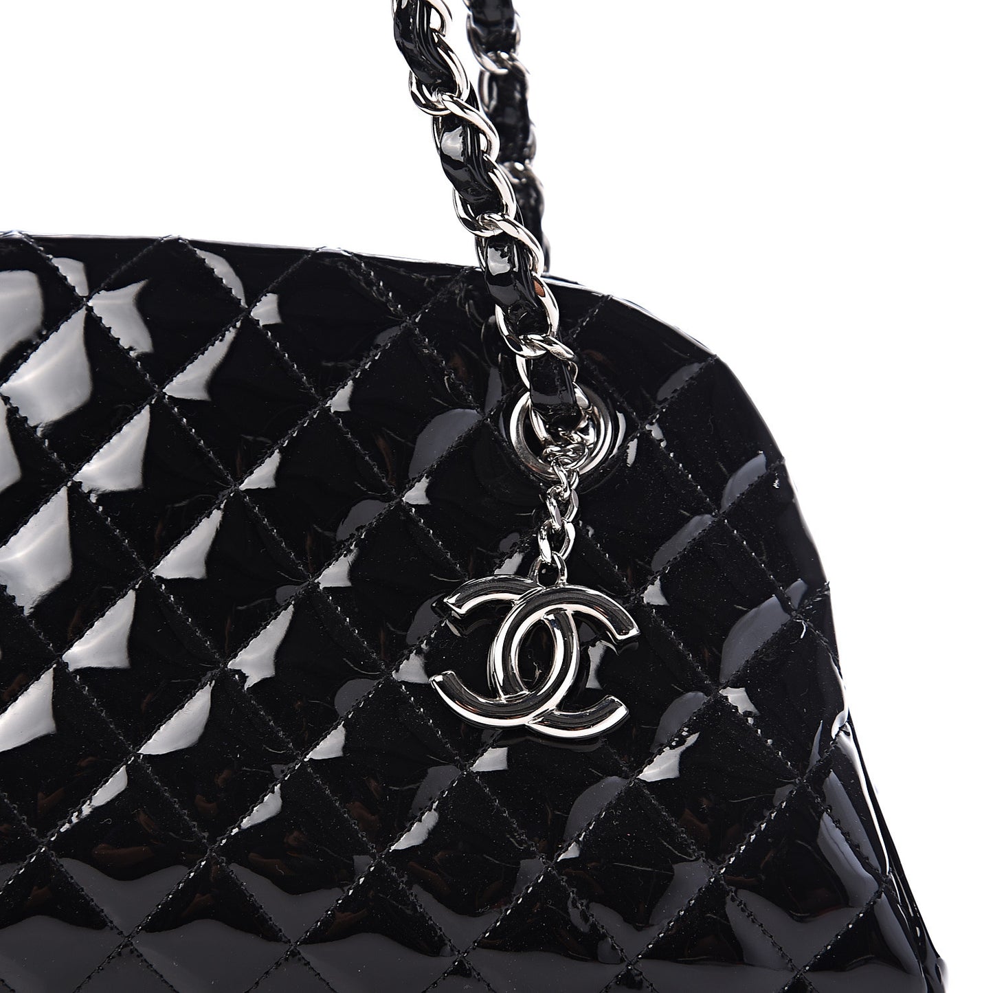 Patent Quilted Medium Just Mademoiselle Black
