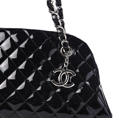 Chanel Patent Quilted Medium Just Mademoiselle Black 9 of 9