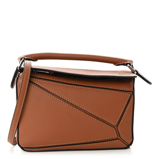 Calfskin Mini Puzzle Bag Tan