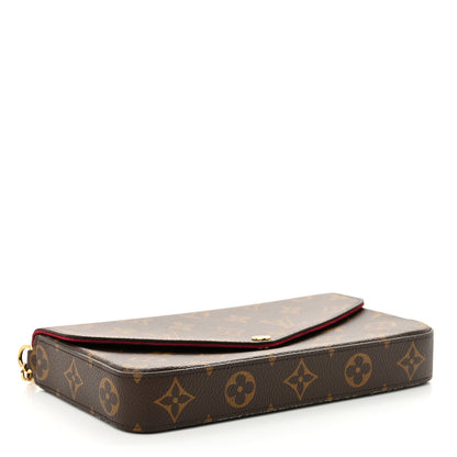 Louis Vuitton Monogram Pochette Felicie Chain Wallet Fuchsia 5 of 11
