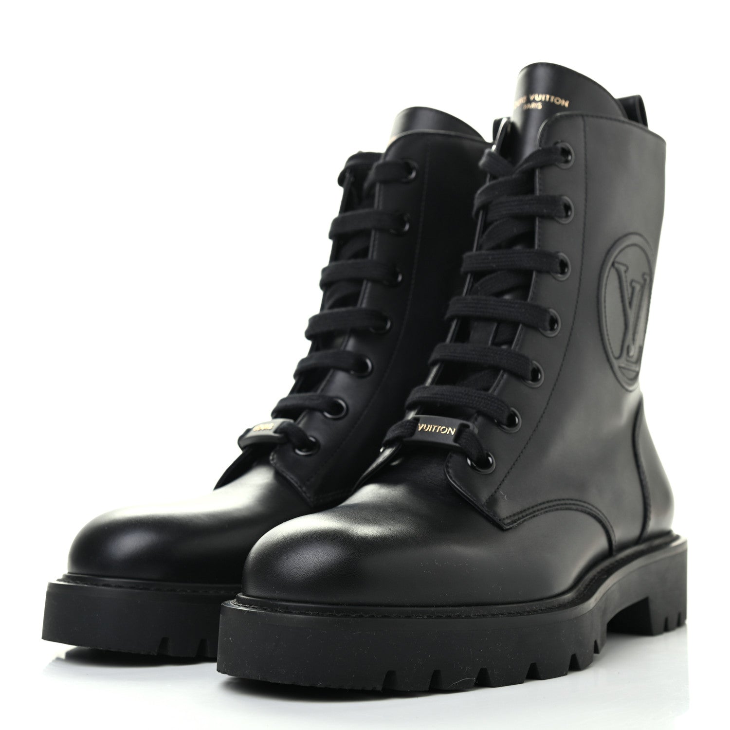 Louis Vuitton Calfskin Territory Ranger Boots 39 Black 3 of 8