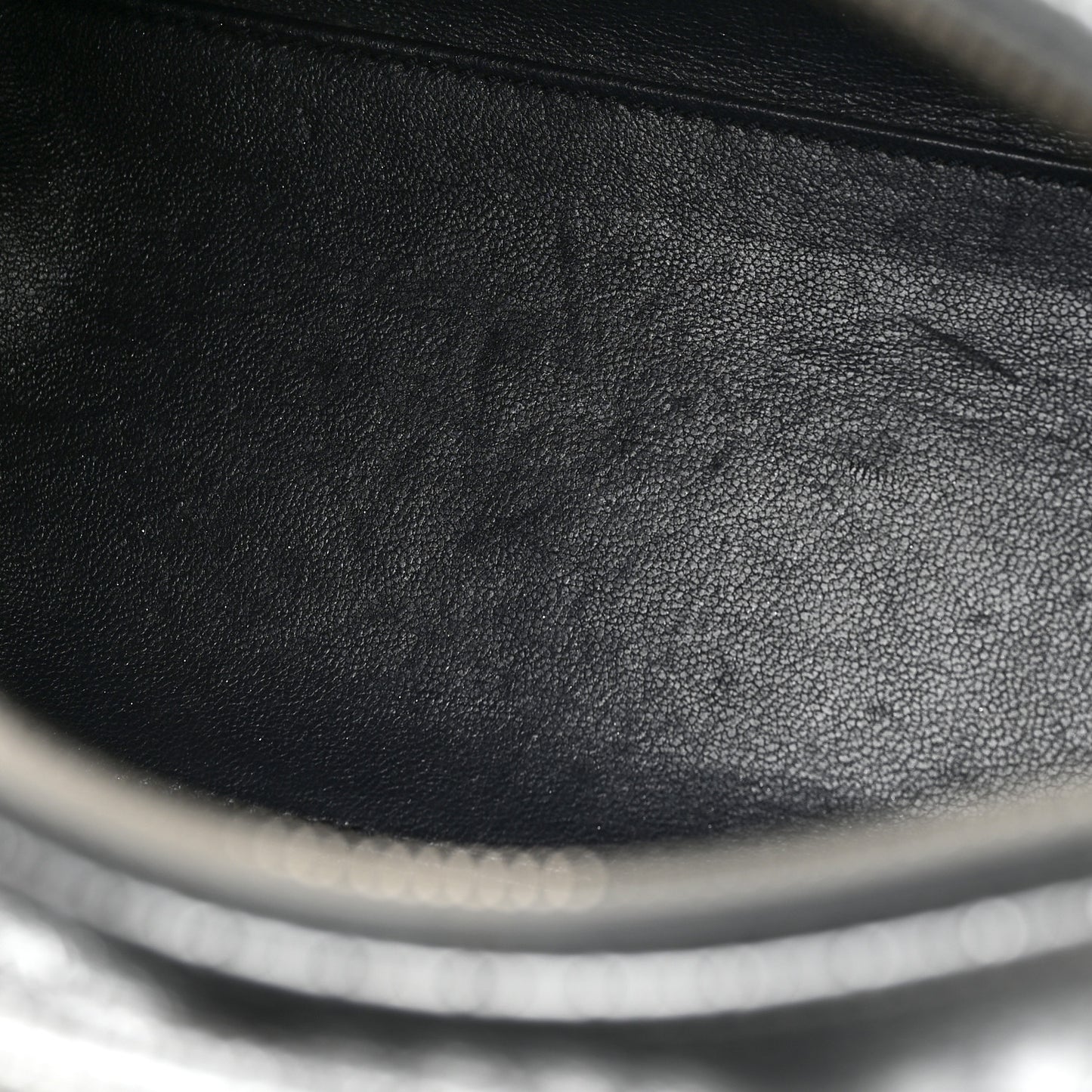Metallic Patent Micro-Cannage Medium Lady Dior Silver
