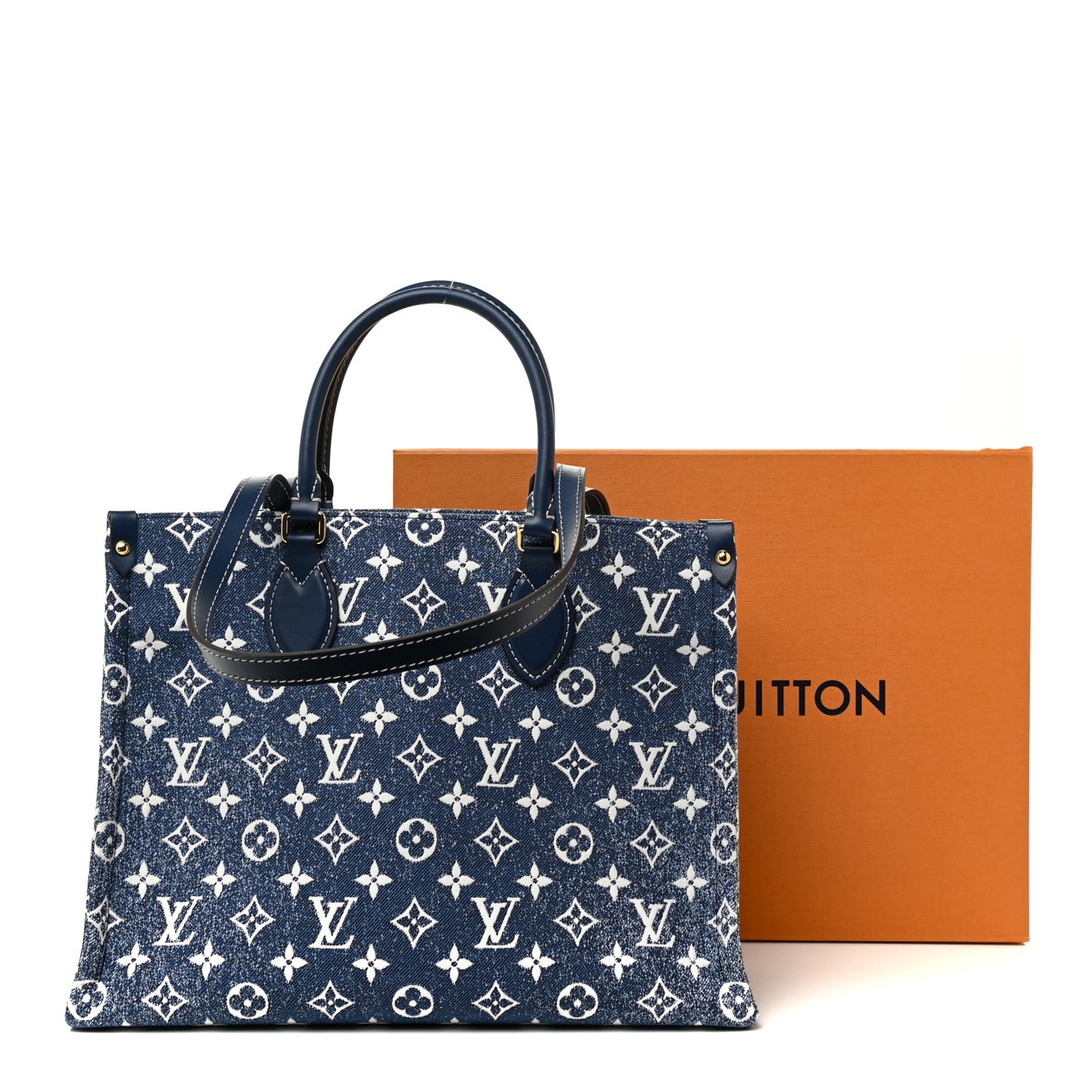 Monogram Jacquard Denim Onthego MM Bleu