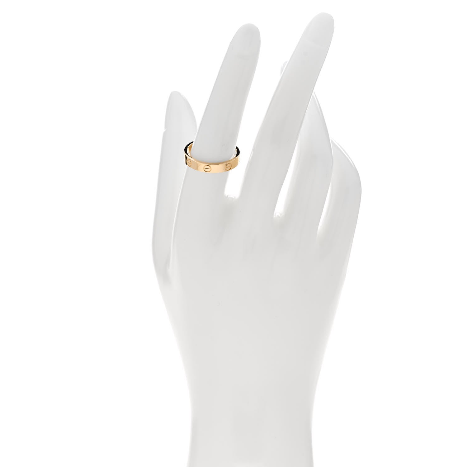 Cartier 18K Yellow Gold 3.5mm LOVE Wedding Band Ring 55 7.25 2 of 5