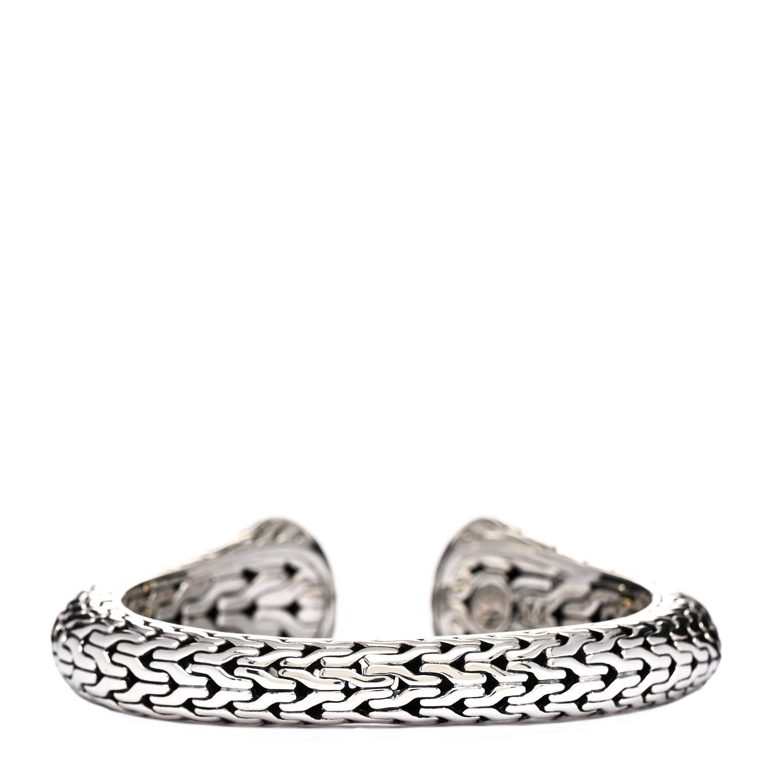 John Hardy Sterling Silver 22K Yellow Gold Palu Oval Kick Cuff Bracelet 2 of 3