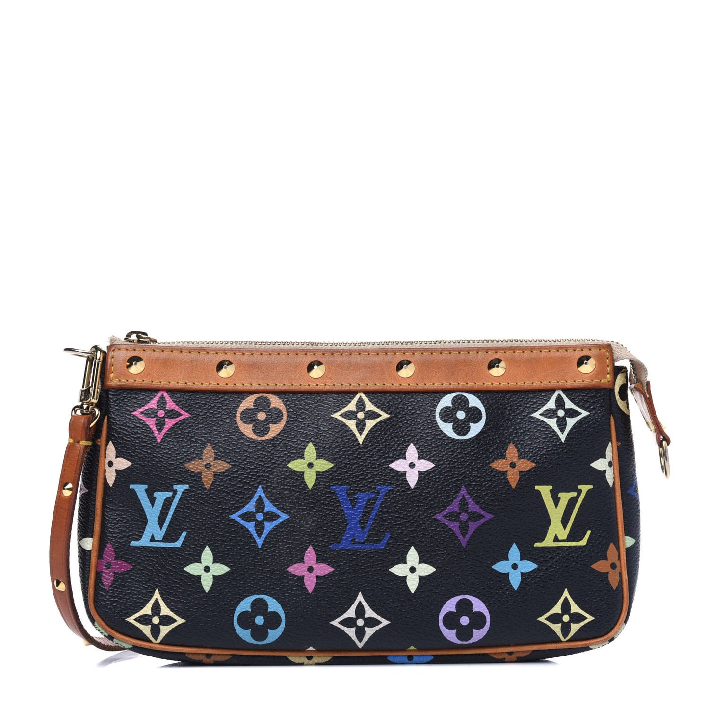 Monogram Multicolor Pochette Accessories Black