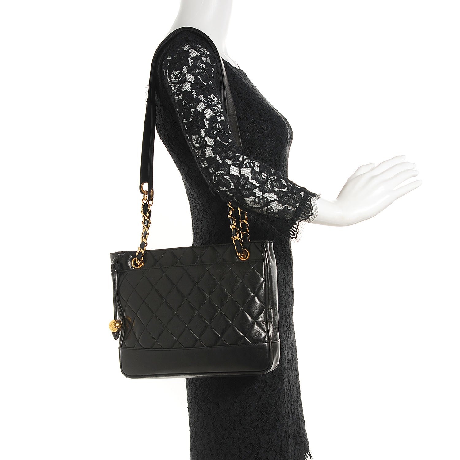 Chanel Lambskin Quilted Shoulder Bag Black 2 of 9