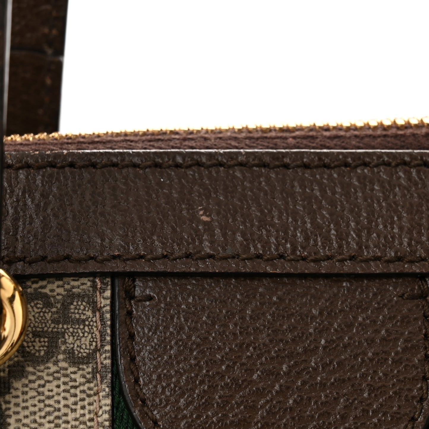 GG Supreme Monogram Web Medium Ophidia Tote Bag Brown