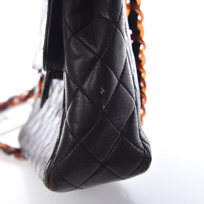 Chanel Lambskin Quilted Bekko Jumbo Single Flap Black 26 of 30