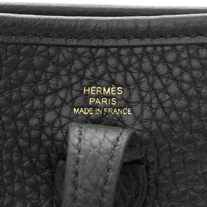 Hermes Taurillon Clemence Evelyne TPM Black 6 of 11