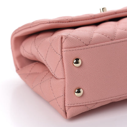 Chanel Caviar Quilted Mini Coco Handle Flap Pink 6 of 11