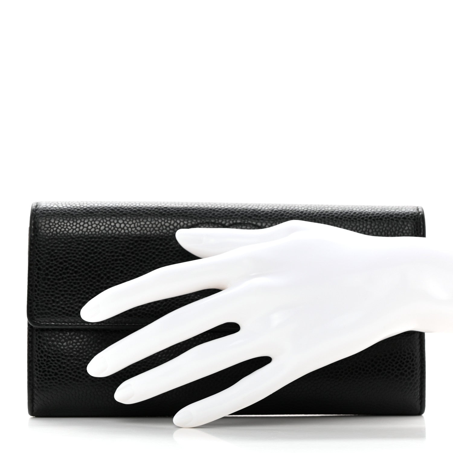 Chanel Caviar Timeless CC Large Gusset Flap Wallet Black 2 of 13