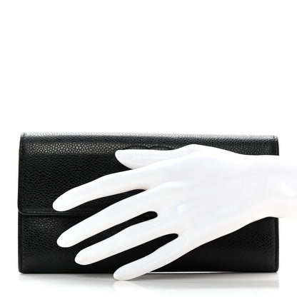 Chanel Caviar Timeless CC Large Gusset Flap Wallet Black 2 of 13