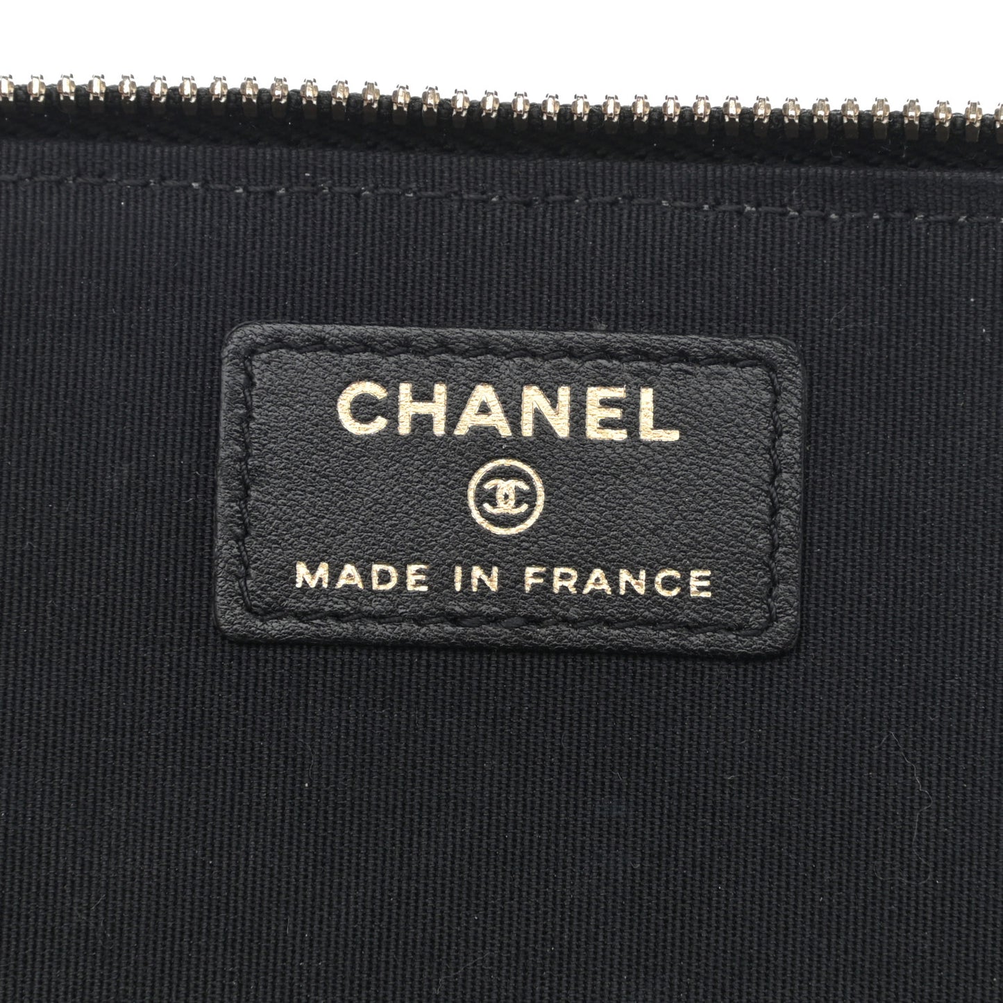 Lambskin Quilted Small Top Handle Vanity Case With Chain Black