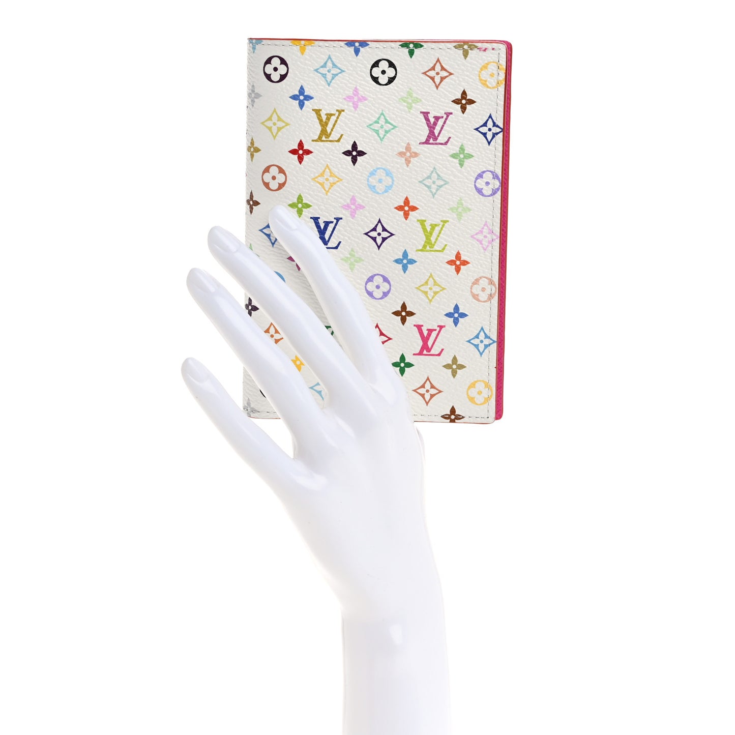 LV X TM Monogram Multicolor Passport Cover White
