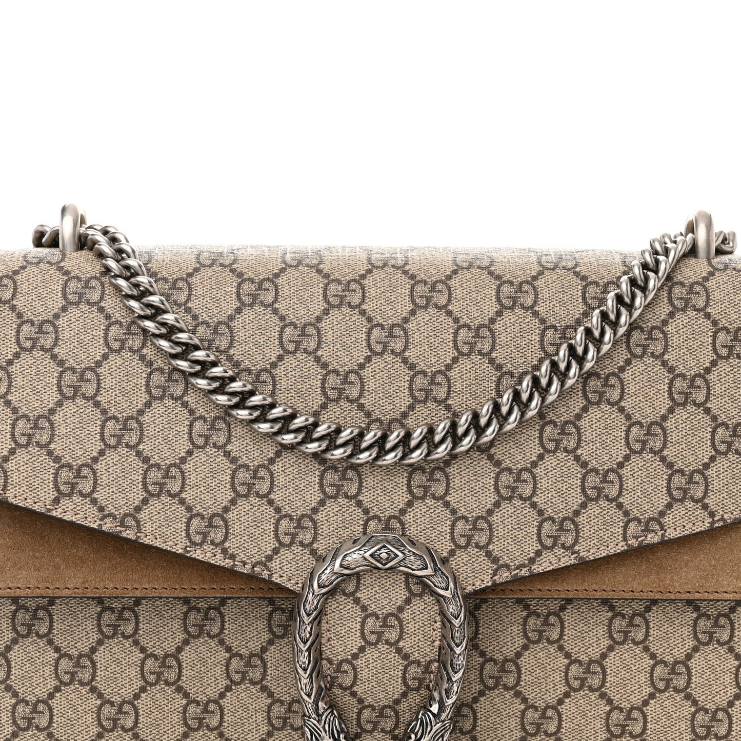 GG Supreme Monogram Medium Dionysus Shoulder Bag Taupe