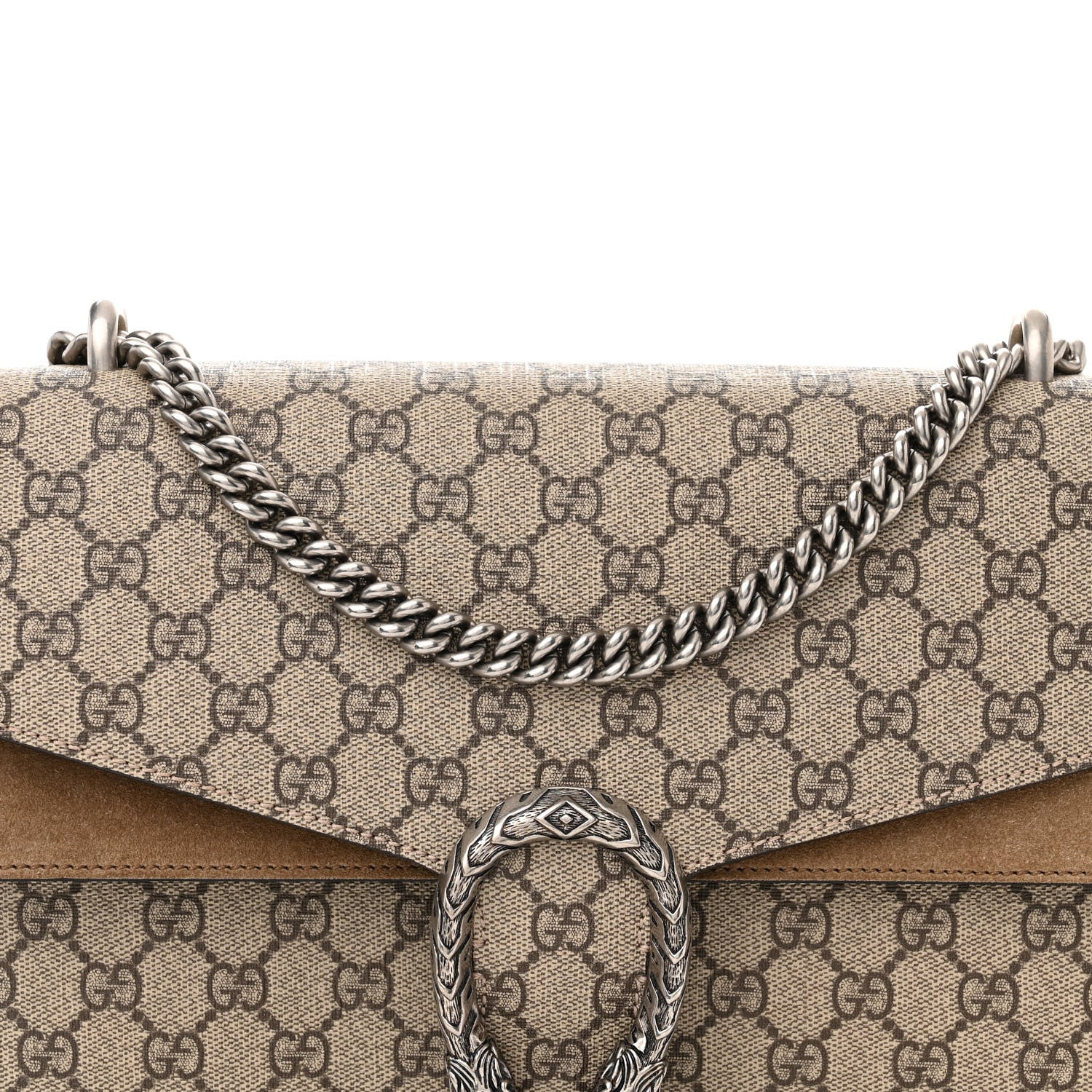 Gucci GG Supreme Monogram Medium Dionysus Shoulder Bag Taupe 8 of 15