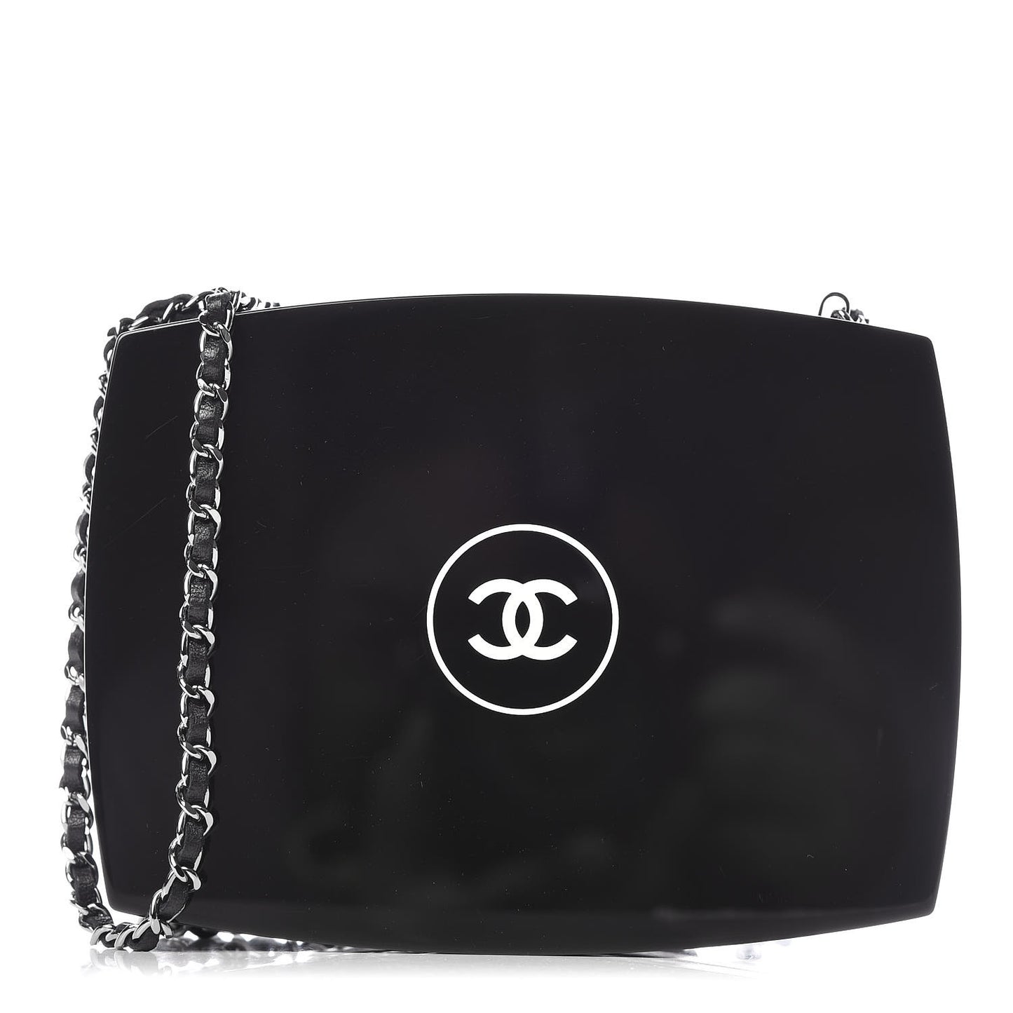 Plexiglass Compact Box Clutch Black