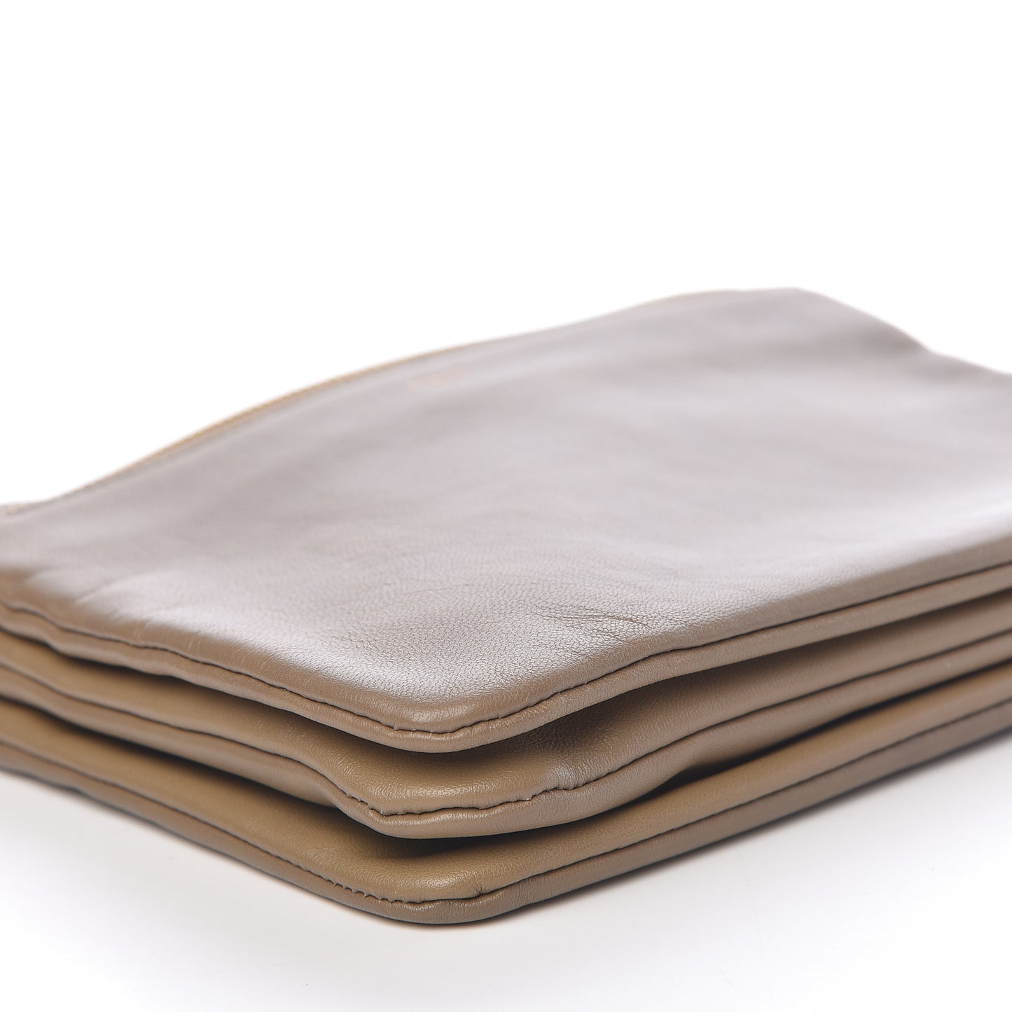 Lambskin Small Trio Crossbody Bag Taupe