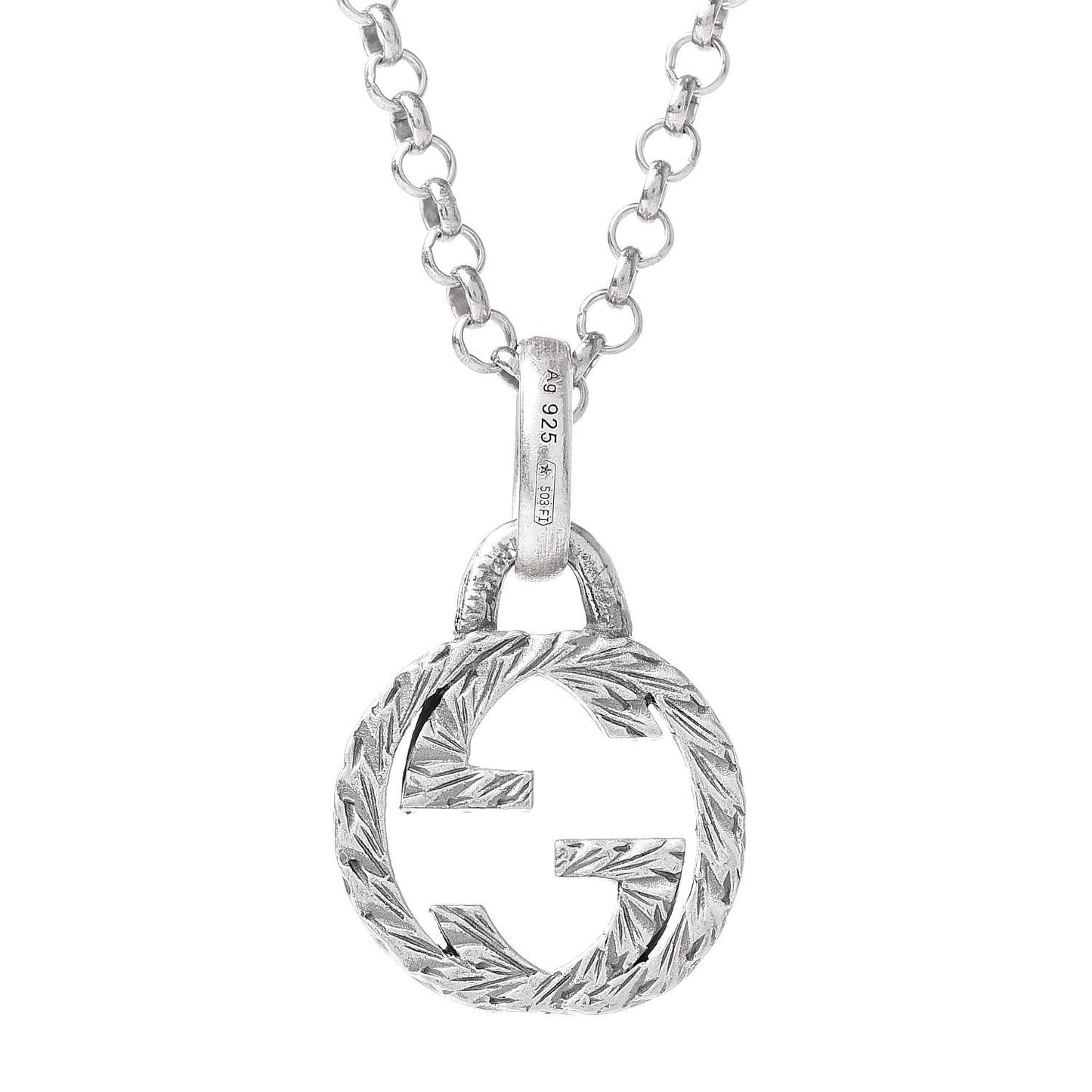Sterling Silver Interlocking G Pendant Necklace