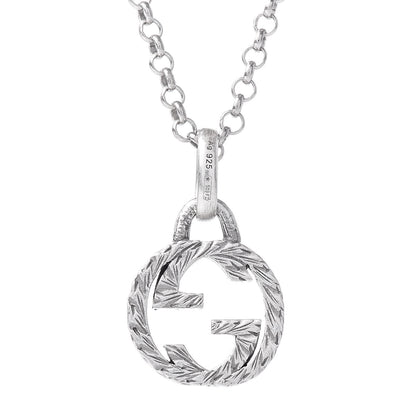 Gucci Sterling Silver Interlocking G Pendant Necklace 4 of 7