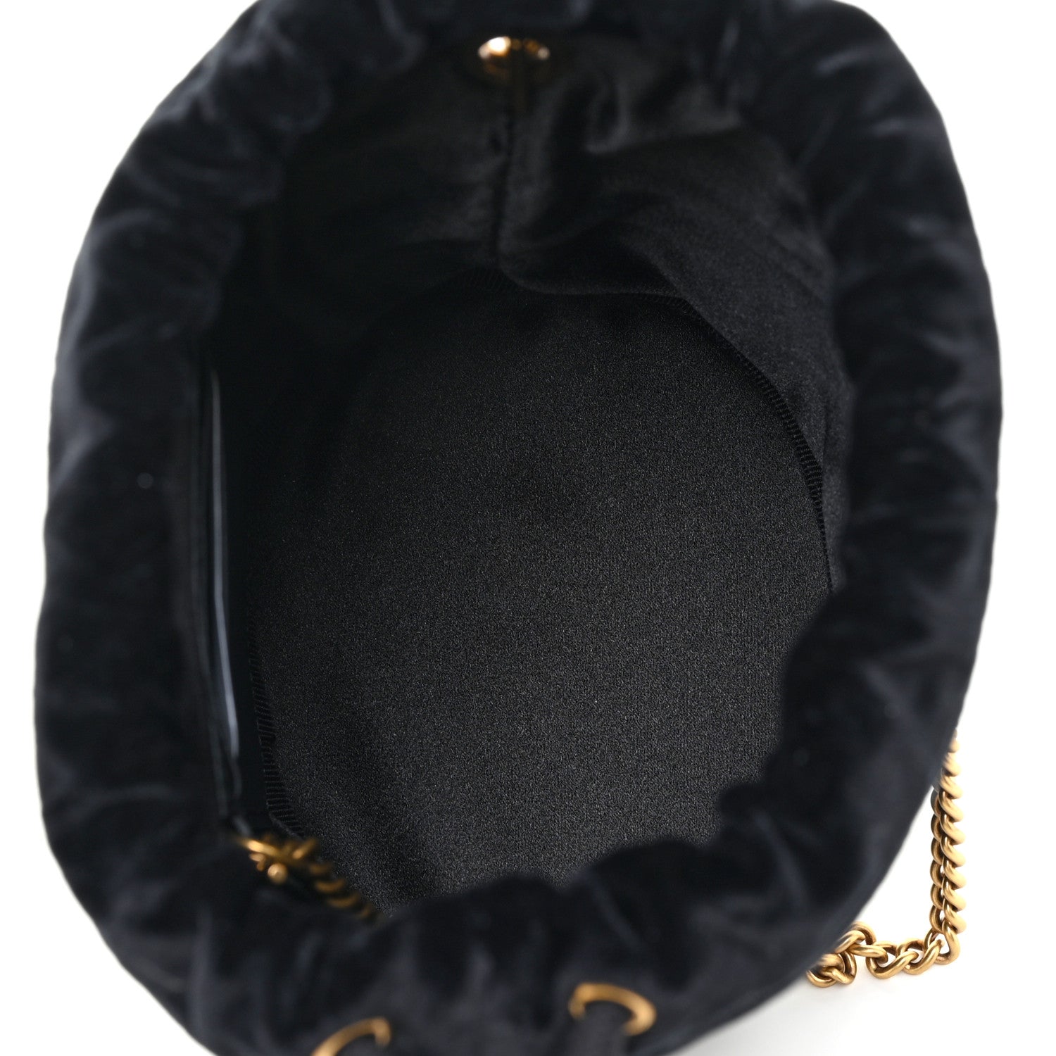 Gucci Velvet Matelasse Mini GG Marmont 2.0 Bucket Bag Black 5 of 9