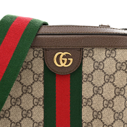 Gucci GG Supreme Monogram Web Small Ophidia Top Handle Shoulder Bag Brown 8 of 13