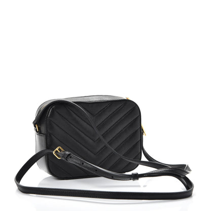 Saint Laurent Lambskin Chevron Small Classic Monogram Camera Bag Nero Black 3 of 7